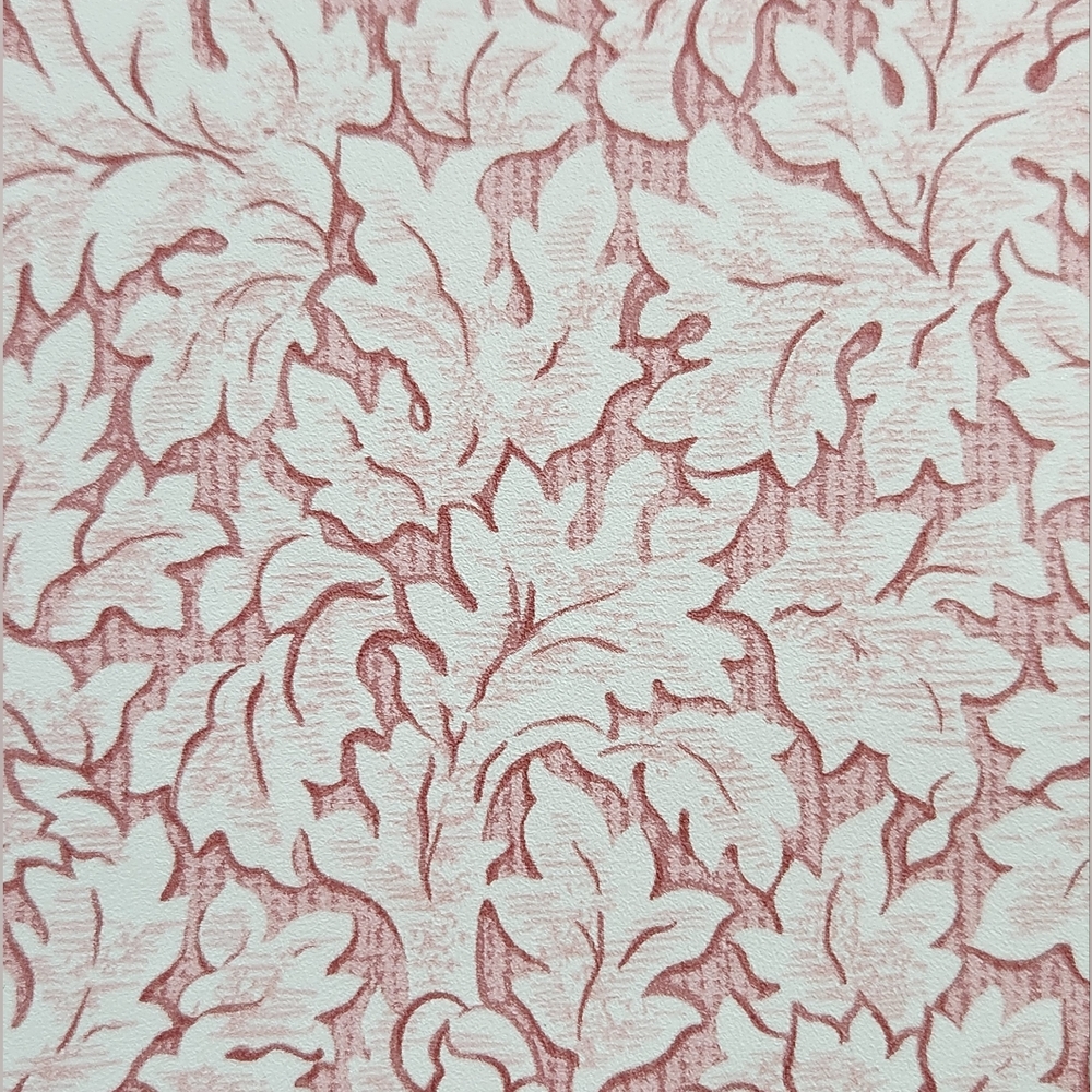 Pink and White Floral MCM Vintage Vynl Wallpaper